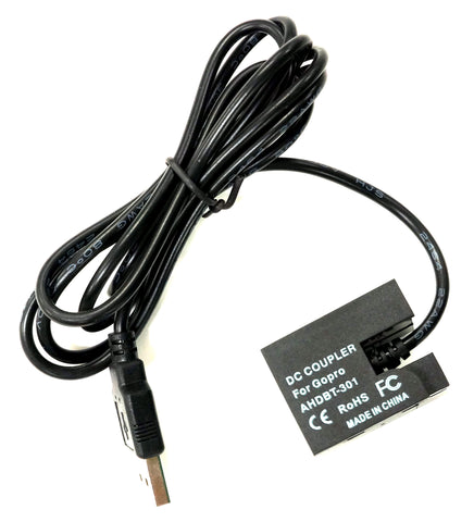 GoPro® HERO® 3+ and 3 Battery Eliminator Cable (Dummy Battery)